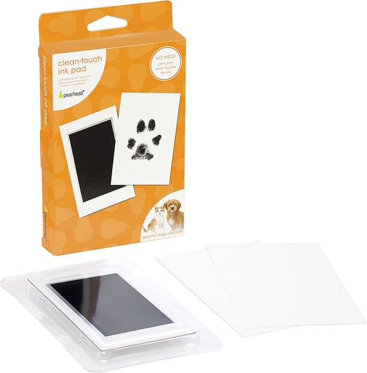 S/M Paw Print Clean Touch Ink Pad, Dog or Cat Pet Owner Keepsake, DIY Inkless Nose Print and Pawprint Impression Making Kit, Small/Medium